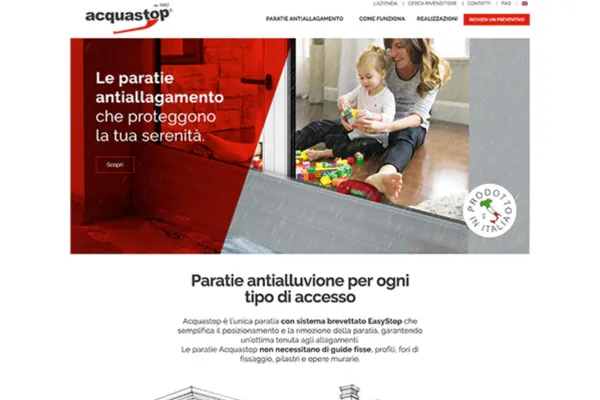 Home page del sito Acquastop