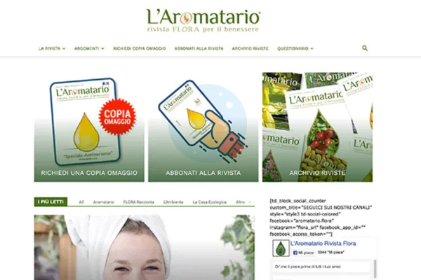 Home page del sito Aromatario
