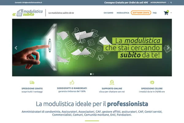 Home page del sito Modulistica Subito