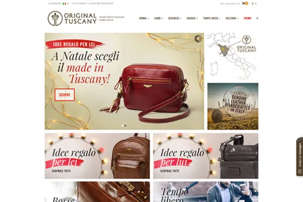 Home page del sito Original Tuscany