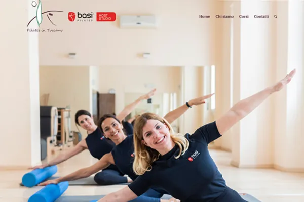Home page del sito Pilates in Tuscany